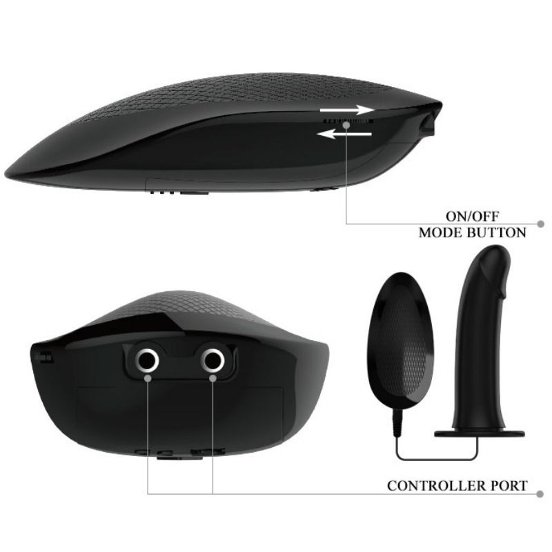 PRETTY LOVE - VITO STRAP-ON MIT HOHLDILDO UND VIBRATION 17.3 CM – Bild 4