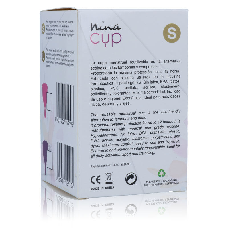 NINA KIKÍ - MENSTRUAL CUP ROSA - GRÖSSE S – Bild 3