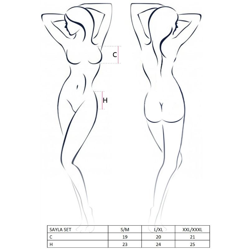 PASSION - WOMAN SAYLA SET SCHWARZ GRÖSSE S/M – Bild 2