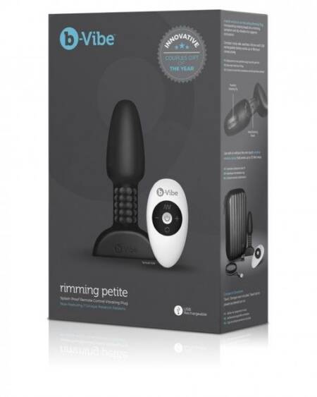B-VIBE - RIMMING ANALPLUG MIT FERNBEDIENUNG PETITE SCHWARZ