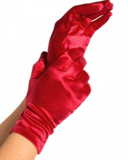 LEG AVENUE - SATIN-HANDSCHUHE ROT