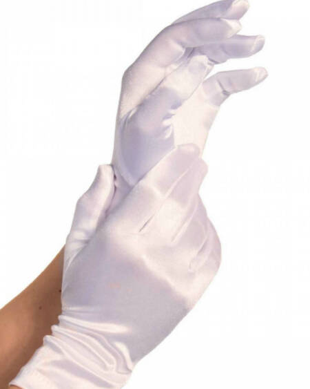 LEG AVENUE - SATIN-HANDSCHUHE WEISS