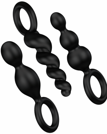 SATISFYER - ANALPLUGS SET 3 ST SCHWARZ