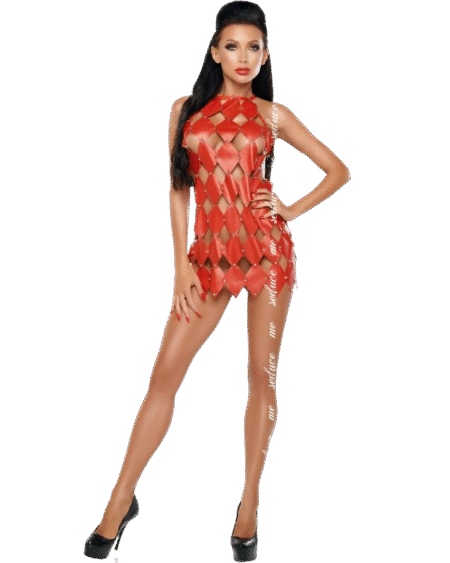 ME-SEDUCE - GWEN KLEIDEN NACKTER RÜCKEN ROT L/XL