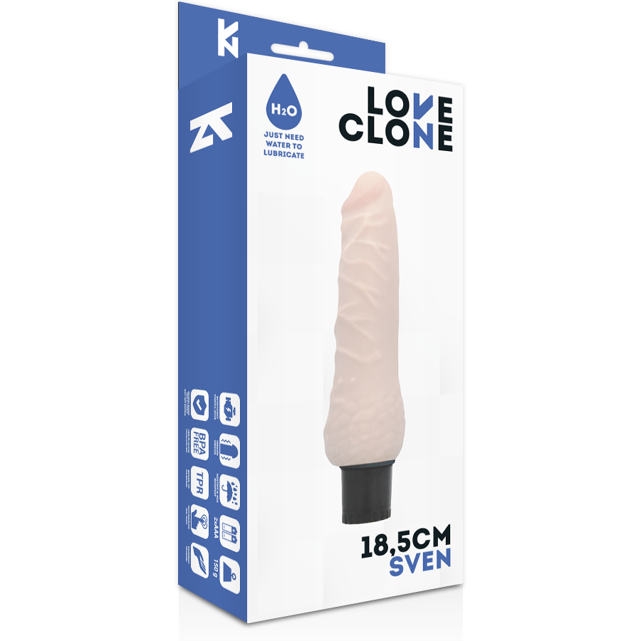 LOVECLONE - SVEN SELBSTSCHMIERENDER VIBRATOR 18.5 CM -O- 3.3 CM – Bild 4