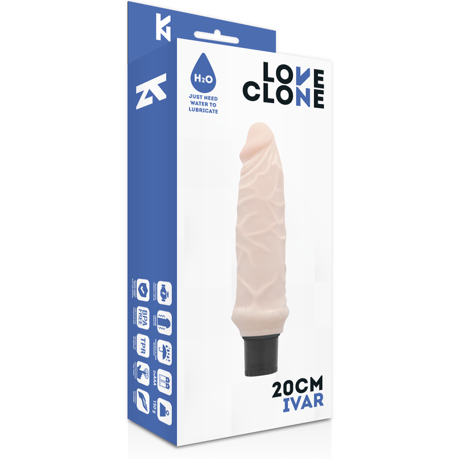 LOVECLONE - IVAR SELBSTSCHMIERENDER VIBRATOR 20 CM -O- 3.7 CM – Bild 4