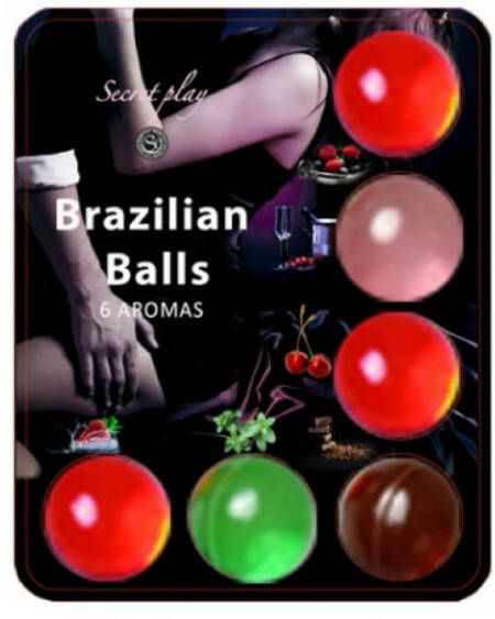 SECRETPLAY - BRAZILLIAN BALLS SCHMIERMITTEL HEISSE BÄLLE 6 EINHEITEN