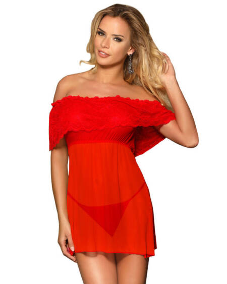 SUBBLIME - DRESSES KURZES KLEID + THONG RED S / M.