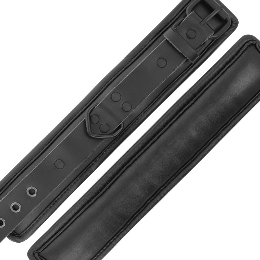 DARKNESS - VERSTELLBARE HANDSCHELLEN AUS SCHWARZEM LEDER – Bild 4