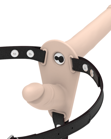 FETISH SUBMISSIVE HARNESS - DOPPELTE PENETRATION, FLEISCH-VIBRATOR