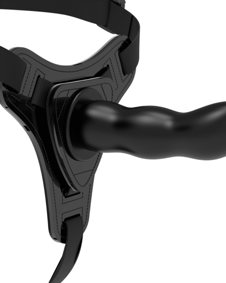 FETISH SUBMISSIVE HARNESS - SCHWARZER SILIKON-G-SPOT 16 CM