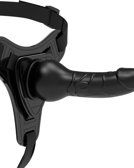 FETISH SUBMISSIVE HARNESS - REALISTISCHES SCHWARZES SILIKON 16 CM