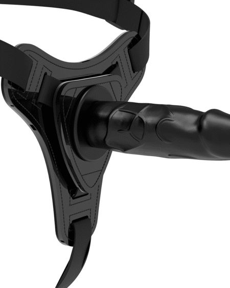 FETISH SUBMISSIVE HARNESS - REALISTISCHES SCHWARZES SILIKON 15 CM