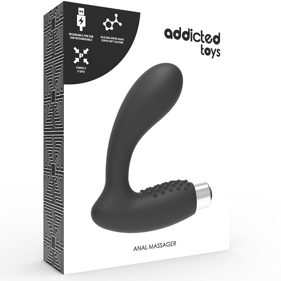 ADDICTED TOYS - PROSTATISCHER VIBRATOR WIEDERAUFLADBAR. MODELL 5 - SCHWARZ – Bild 6