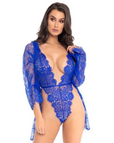 LEG AVENUE - TEDDY UND ROBE BLAU M