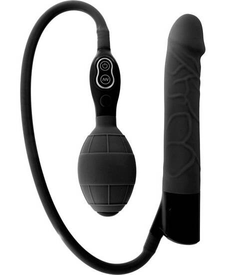 SEVEN CREATIONS - SCHWARZER AUFBLASBARER VIBRATOR VON