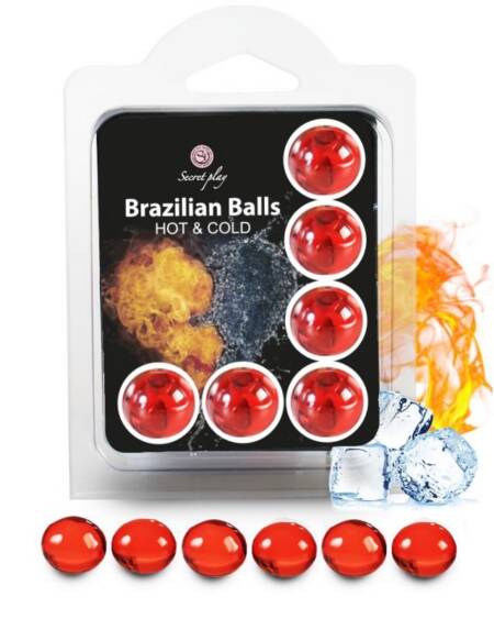 SECRETPLAY - SET 6 BRASILIANISCHE BÄLLE HEISSER UND KÄLTER EFFEKT