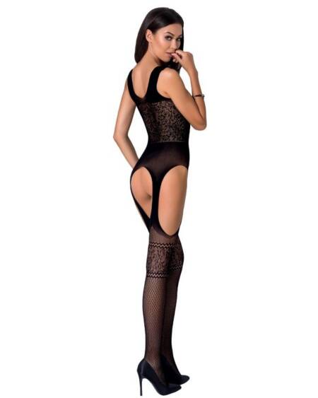 PASSION - WOMAN BS061 SCHWARZER BODYSTOCKING, EINE GRÖSSE