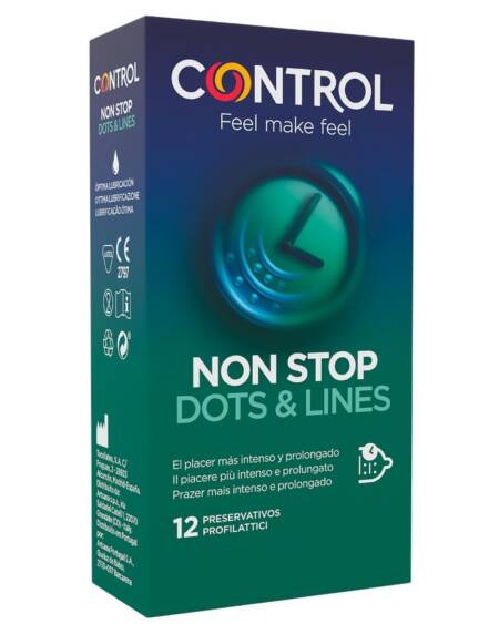 CONTROL - NONSTOP DOTS AND LINES CONDOMS 12 UNITS