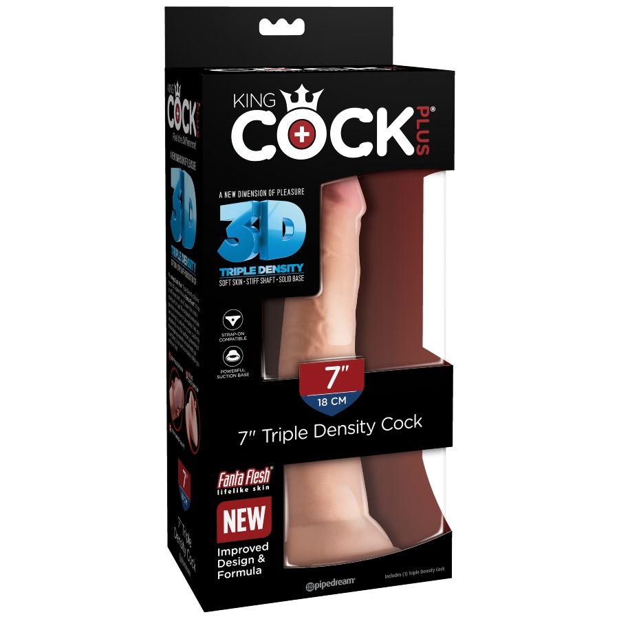 KING COCK - TRIPLE DENSITY DILDO 18 CM – Bild 6