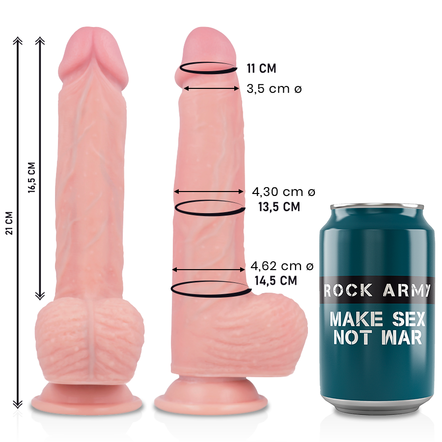 ROCKARMY - FLÜSSIGER SILIKONDILDO PREMIUM SPITFIRE 21 CM -O- 4.62 CM – Bild 2