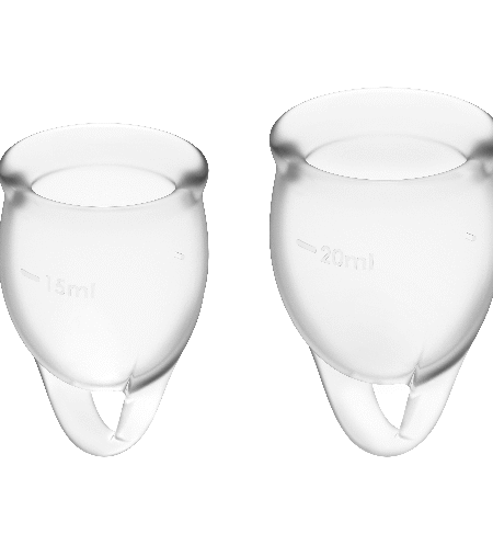 SATISFYER - FEEL CONFIDENT MENSTRUAL CUP CLEAR 15 + 20 ML