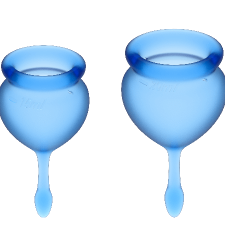 SATISFYER - FEEL GOOD MENSTRUAL CUP DUNKELBLAU 15 + 20 ML