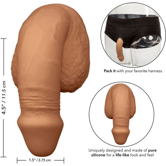 CALEXOTICS - SILIKON-PACKUNG PENIS 12.75 CM KARAMELL – Bild 4