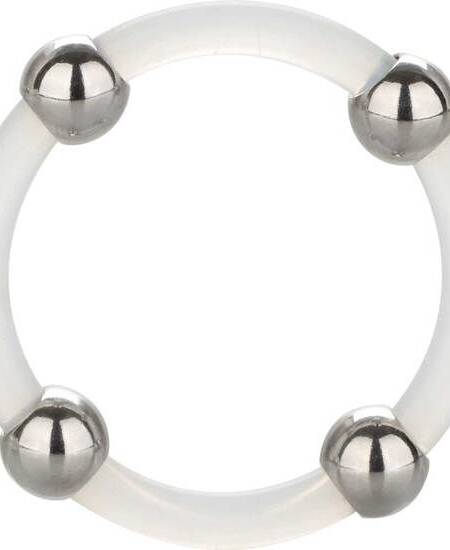 CALEXOTICS - STAHLPERLEN-SILIKONRING L