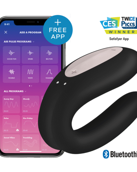 SATISFYER - DOUBLE JOY CON APP SCHWARZ