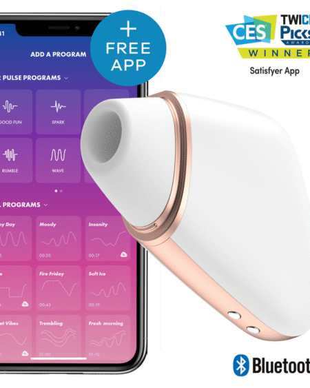 SATISFYER - LOVE TRIANGLE STIMULATOR & VIBRATOR WEISS