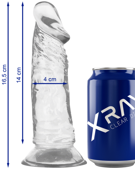 XRAY CLEAR DILDO TRANSPARENTE 16.5CM X 4CM