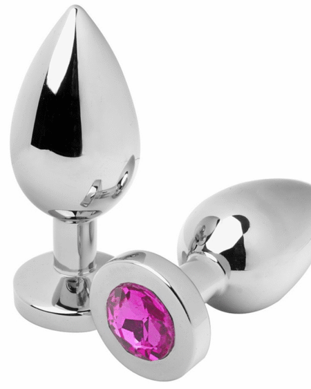 METAL HARD - ANALSTECKER DIAMANT ROSA MITTEL 7,62 CM