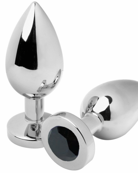 METAL HARD - ANAL PLUG DIAMANT SCHWARZ KLEIN 5,71 CM