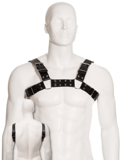 LEATHER BODY - SCHWARZES BULLDOG-GESCHIRR