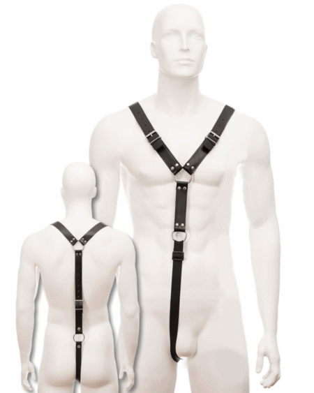 LEATHER BODY - HARNESS HERREN SCHWARZ