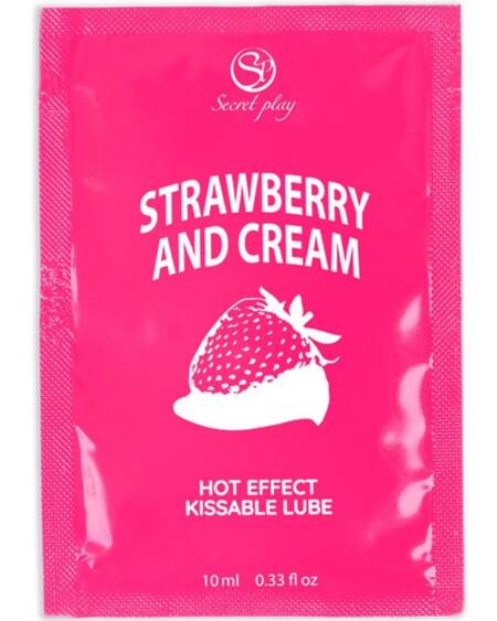 SECRETPLAY - EINZELDOSIS-SCHMIERMITTEL ERDBEER & CREME 10 ML