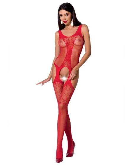 PASSION - WOMAN BS072 BODYSTOCKING EINE GRÖSSE ROT