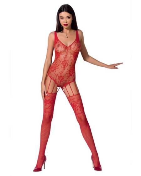 PASSION - WOMAN BS074 BODYSTOCKING EINE GRÖSSE ROT