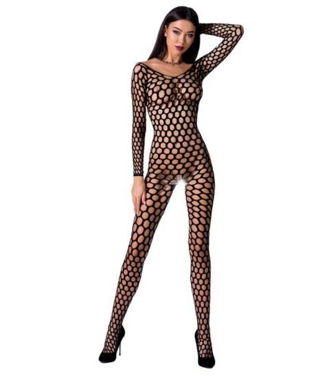 PASSION - WOMAN BS077 BODYSTOCKING EINE GRÖSSE SCHWARZ