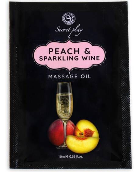 SECRETPLAY - PFIRSICH & SEKT MASSAGEÖL BEUTEL 10 ML