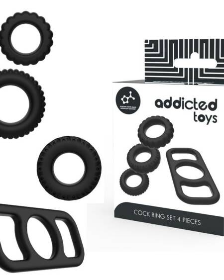 ADDICTED TOYS - COCK RING SET 4 STÜCK