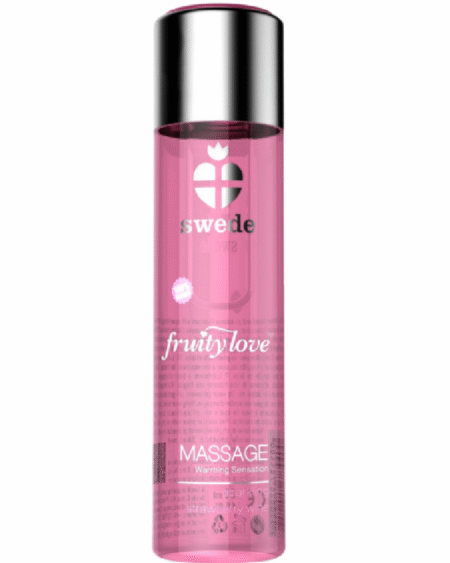 SWEDE - FRUITY LOVE MASSAGEÖL MIT WÄRMENDEM EFFEKT ERDBEERSCHAUMWEIN 120 ML