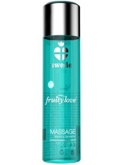 SWEDE - FRUITY LOVE MASSAGEÖL MIT WÄRMENDEM EFFEKT, SCHWARZE JOHANNISBEERE UND LIMETTE 60 ML