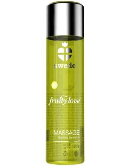 SWEDE - FRUITY LOVE MASSAGEÖL MIT WÄRMENDEM EFFEKT, VANILLE UND GOLDBIRNE 60 ML.