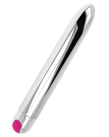 OHMAMA - WIEDERAUFLADBARER SILBERVIBRATOR 10 MODI 18,5 CM