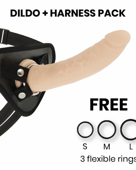 DELTA CLUB - TOYS HARNESS + DONG FLESH SILIKON 20 CM -O- 4 CM