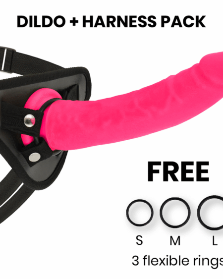 DELTA CLUB - TOYS GURT + DONG ROSA SILIKON 23 CM -O- 4.5 CM