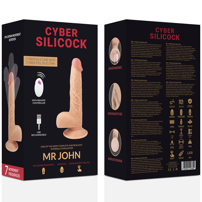 CYBER SILICOCK - FERNBEDIENUNG REALISTISCH MR JOHN 23.88 CM -O- 4.3 CM – Bild 7