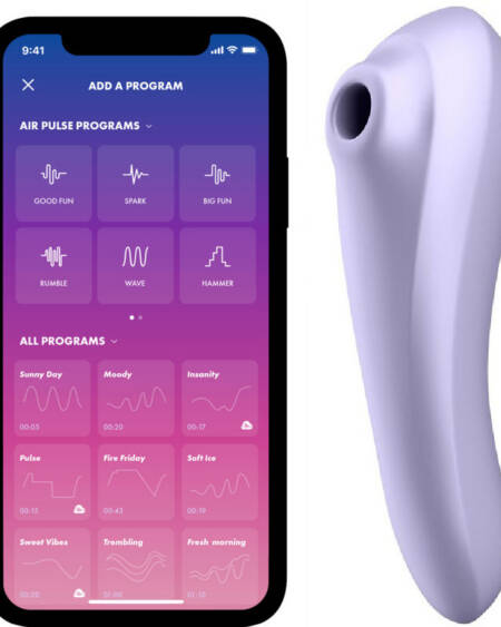 SATISFYER - DUAL PLEASURE AIR PULSE VIBRATOR MAUVE